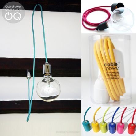 CABLE POWER - CableONE - minimalistyczna i designerska lampa żarówka ( lampa sufitowa wisząca ) - bulb lamp pendant