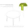 Maciek okrągły duży - prosty nowoczesny stół zaprojektowany przez Grupę Projektową Tabanda
Maciek round large - simple modern table by Tabanda Grupa Projektowa (Tabanda Design Group)
