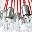 CableFIVE LINE - minimalistyczna i designerska lampa z pięcioma dekoracyjnymi żarówkami i pięcioma kolorowymi kablami - lampa sufitowa wisząca od CablePower
