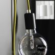 CablePower - CableTWO lampa sufitowa wisząca oprawki żarówki metalowe czarna i biała - CableTWO pendant lamp metalove bulb holders in black or white 