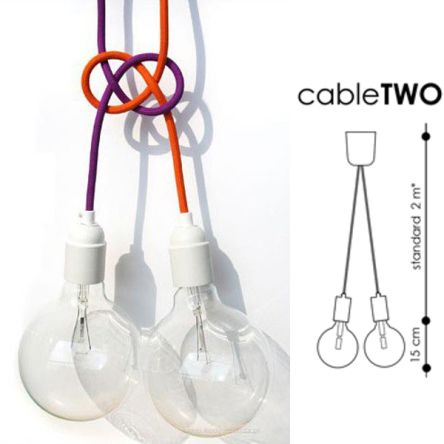 CablePower - CableTWO lampa sufitowa wisząca kolory niebieski i atrament - CableTWO pendant lamp ink and blue colors