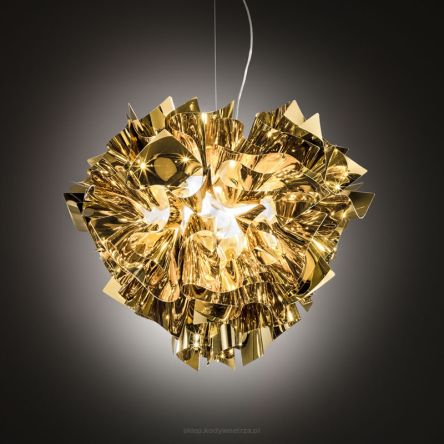 VELI Gold - designerska lampa wisząca z wykorzystaniem nowoczesnej opatentowanej przez Slamp technologii Goldflex - design pendant lamp with patendet by Slamp Goldflex technology