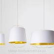 Lanterna - rodzina biel i złoto - designerska lampa sufitowa wisząca - white & gold family - design pendant lamp