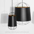 Lanterna - rodzina czerń i złoto - designerska lampa sufitowa wisząca - family black & gold - design pendant lamp