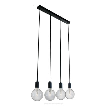 CableFOUR LINE - minimalistyczna i designerska lampa z czterema dekoracyjnymi żarówkami i czterema kolorowymi kablami - lampa sufitowa wisząca od CablePower